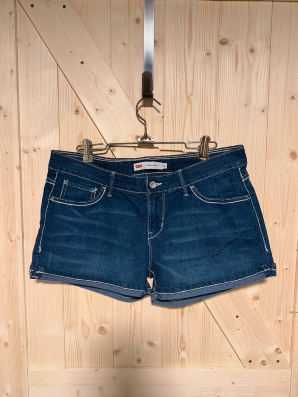 Levi's Dark Blue Women’s Denim shorty shorts